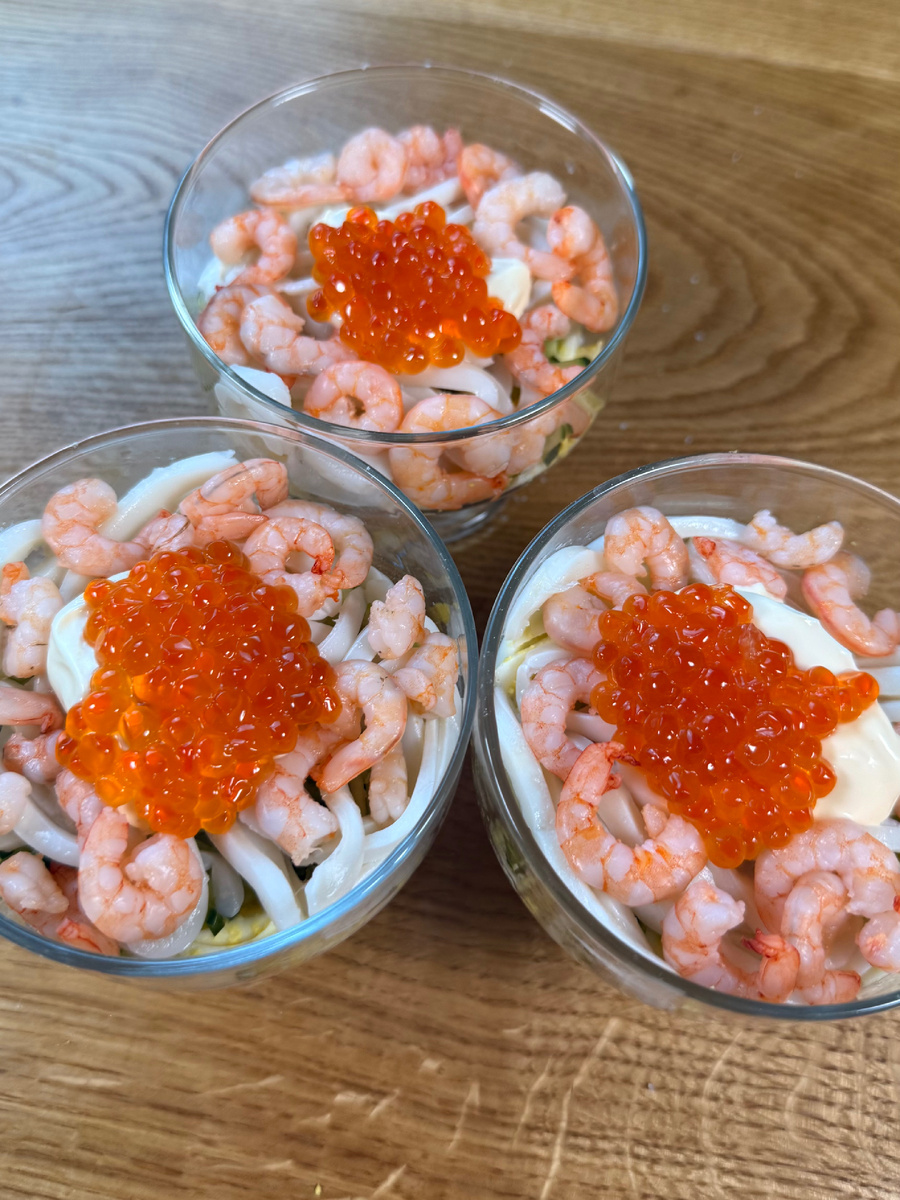 Изысканный морской салат для новогоднего стола