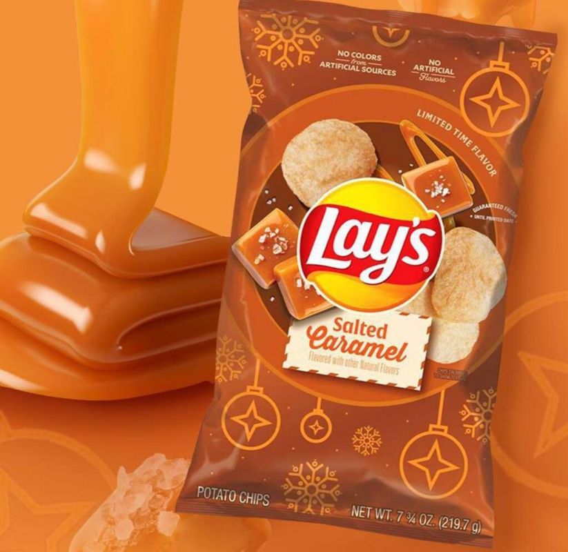 Lay’s запустила уникальные чипсы со вкусом соленой карамели